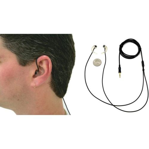  Sound Professionals LOW NOISE IN-EAR BINAURAL MICROPHONES - HIGH SENSITIVITY - Black Cables with Straight Connector