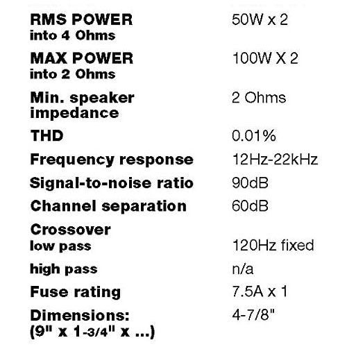  [아마존베스트]Sound Storm Laboratories EV2.200 Evolution 200 Watt, 2 Channel, 2 to 8 Ohm Stable Class A/B, Full Range Car Amplifier, Gun Metal Grey