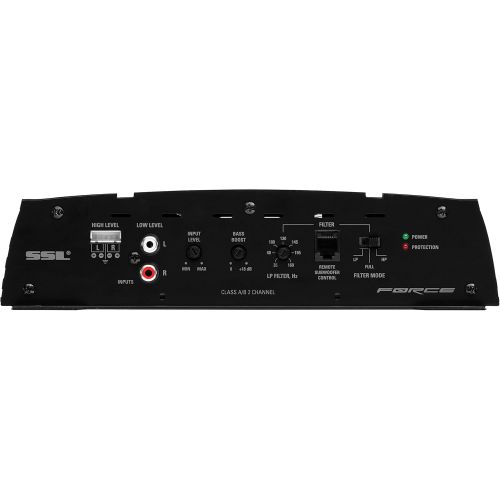  [아마존베스트]Sound Storm Laboratories Sound Storm LabsFR1000.2 Force 1000 Watt 2 Channel 2 to 8 Ohm Stable Class A B Full Range Bridgeable Mosfet Car Amplifier with Remote Subwoofer Control