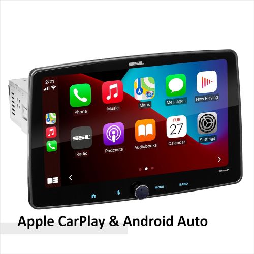  Sound Storm Laboratories SDML9ACP Apple CarPlay Android Auto Car Multimedia Player ? Single Din Chassis with 9 Inch Capacitive Touchscreen, Bluetooth, No DVD, High Resolution FLAC,