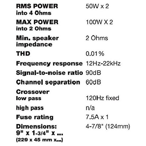  Sound Storm Laboratories EV200.2 Evolution 200 Watt, 2 Channel, 2 to 8 Ohm Stable Class A/B, Full Range, Car Amplifier, Black
