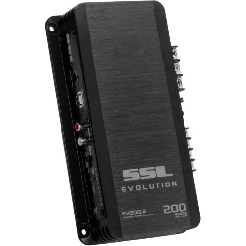  Sound Storm Laboratories EV200.2 Evolution 200 Watt, 2 Channel, 2 to 8 Ohm Stable Class A/B, Full Range, Car Amplifier, Black