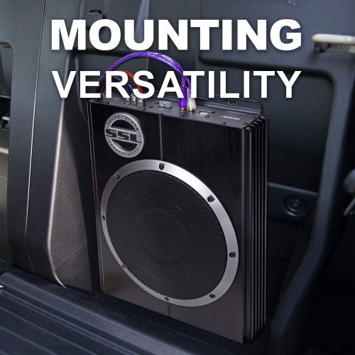  [아마존베스트]Sound Storm Laboratories LOPRO10 Amplified Car Subwoofer - 1200 Watts Max Power, Low Profile, 10 Inch Subwoofer, Remote Subwoofer Control, Great For Vehicles Needing Bass But Have