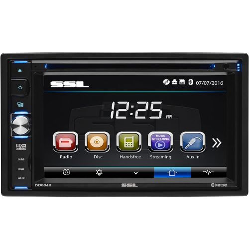  [아마존베스트]Sound Storm Laboratories Sound Storm Labs DD664B Double Din Touchscreen Bluetooth DVD CD MP3 USB SD AMFM Car Stereo 6.2 Inch Digital LCD Monitor Wireless Remote