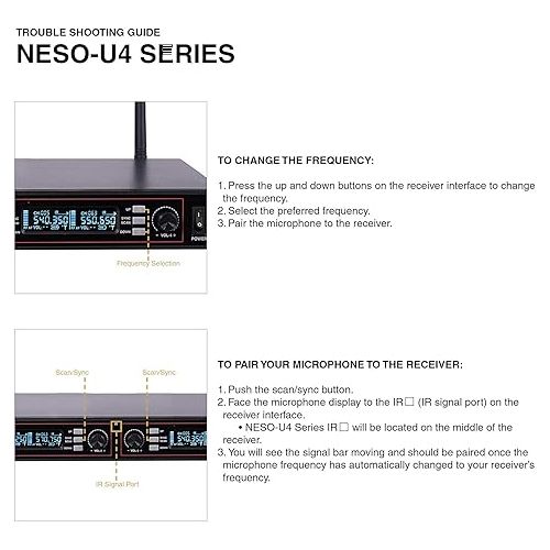  Sound Town 200-Channel Rack Mountable Professional Adjustable UHF Wireless Microphone System with Metal Receiver and 4 Handheld Mics (NESO-U4HH)