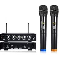 Sound Town 16 Channels Wireless Microphone Karaoke Mixer System with Optical (Toslink), AUX and 2 Handheld Microphones - Supports Smart TV, Home Theater, Sound Bar (SWM16-PRO)