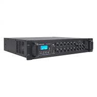 Sound Town 360W 6-Zone 70V/100V Commercial Power Amplifier with Bluetooth, Optical, Phantom Power, for Restaurants, Lounges, Bars, Pubs, Schools (STCA180-6Z)