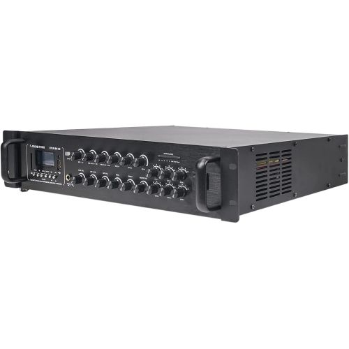  Sound Town 360W 6-Zone 70V/100V Commercial Power Amplifier with Bluetooth, Optical, Phantom Power, for Restaurants, Lounges, Bars, Pubs, Schools (STCA180-6Z)