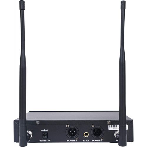  Sound Town Metal 200 Channels UHF Wireless Microphone System with 2 Handheld Microphones and Auto Scan, for Church, School, Outdoor Wedding, Meeting, Party and Karaoke (SWM26-U2HH)