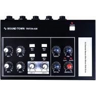 Sound Town 8-Channel Stereo Microphone Mixer with 1/4” Inputs and Outputs, Echo Effect, Delay Time and Depth Controls (TRITON-A08)