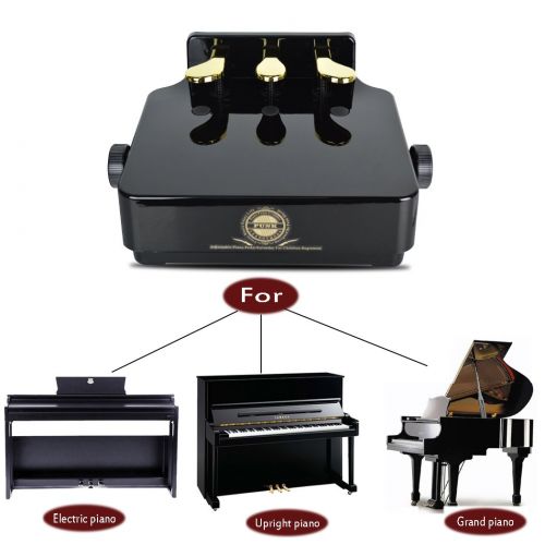  Sound harbor Piano Pedal Extenders Bench for Kids,Height can be adjusted,New Design with 3 Pedal (Black Color)