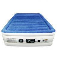 SoundAsleep Products SoundAsleep CloudNine Series Queen Air Mattress with Dual Smart Pump Technology (Blue Top/Beige Body, Queen)