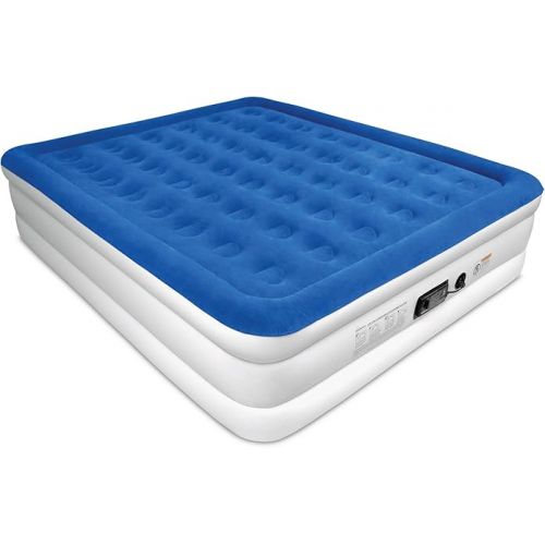  SoundAsleep Dream Series Luxury Air Mattress with ComfortCoil Technology & Built-in High Capacity Pump for Home & Camping- Double Height, Adjustable, Inflatable Blow Up, Portable - King Size