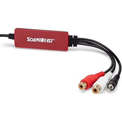  SoundBeast Cassette & Vinyl to MP3 Kit - USB Device, Software, Instructions, & Tech Support - Transfer Your Cassette Tapes & Vinyl Records to Digital MP3