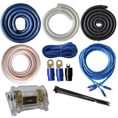  SoundBox Connected True 0 Gauge AWG Amp Kit Amplifier Wiring Complete Install Kit Cables 5000 Watt Peak Power Handling