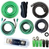 SoundBox 0 Gauge Amp Kit True AWG Amplifier Install Wiring 0 Ga 20 Ft Power Cable, 5500W