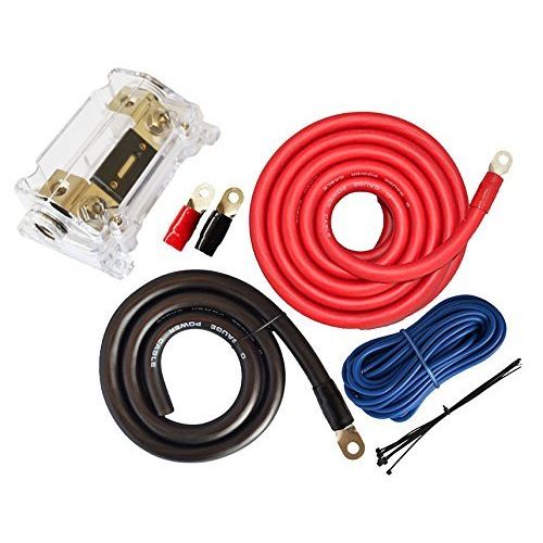  SoundBox Connected 0 Gauge Amp Kit Amplifier Install Wiring 1/0 Ga Power Installation Cables 4000W- Extra Long 25 Ft. Red Power Cable