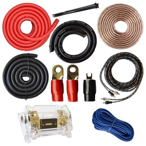  SoundBox Connected 0 Gauge Amp Kit Amplifier Install Wiring 1/0 Ga Pro Installation Cables 5000W