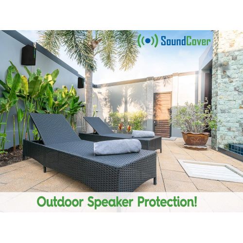  [아마존베스트]Sun/Dust/Water Protection Covers for Outdoor Speakers - Two Outdoor Speaker Covers Bags for Yamaha NS-AW194 and Polk Audio Atrium 4 by SoundCover
