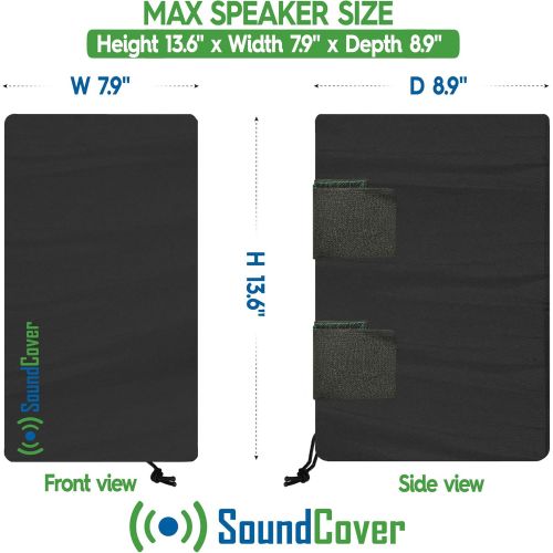  Two Sun Dust & Water Resistant Outdoor Speaker Covers Bags for Yamaha AW294, Definitive Technology AW 5500, Polk Audio Atrium 6, Yamaha AW350 & Bose 251 by SoundCover…