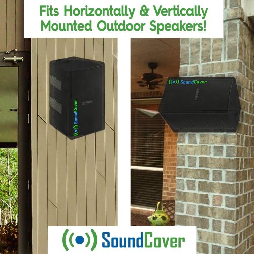  SoundCover 2 Compact Outdoor Speaker Covers - Protection & Storage Bags fit Klipsch Kho-7, Polk Atrium 5, Herdio 5.25 & Pyle 5.25 Bluetooth Speakers - (MAX Size: Height 10.4 X Width 6.7 X Dep