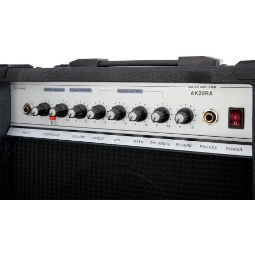  [아마존베스트]Soundking AK20-RA Guitar Combo Black 60 Watt 8 Inch Speaker, 2 Channels, 4 Band Equalizer, Digital Reverb)