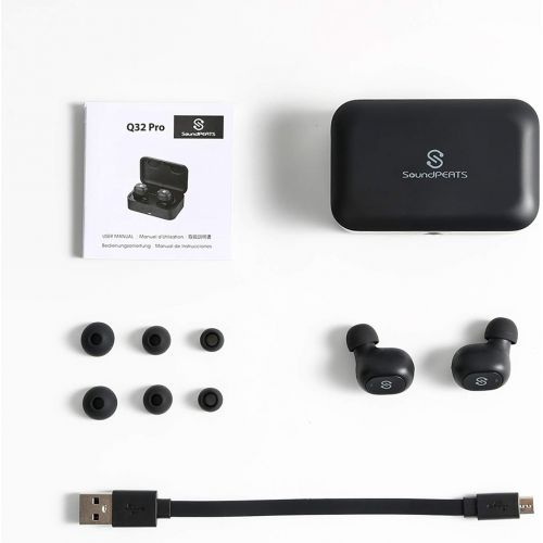  [아마존 핫딜]  [아마존핫딜]SoundPEATS True Wireless Earbuds Bluetooth 5.0 Headphones in-Ear Stereo Wireless Earphones with Microphone Binaural Calls, One-Step Pairing, 55 Hours Playtime-Upgraded