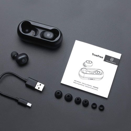  [아마존베스트]SoundPEATS True Wireless Bluetooth Earbuds in-Ear Stereo Bluetooth Headphones Wireless Earphones (Bluetooth 5.0, Built-in Mic, Stereo Calls, Total 15 Hours Playtime)
