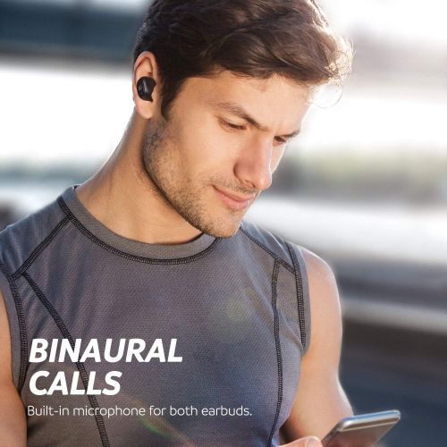  [아마존베스트]SoundPEATS True Wireless Earbuds 5.0 Bluetooth Headphones in-Ear Stereo Wireless Earphones with Mic, One-Step Pairing, Total 35 Hours, Binaural/Monaural Calls, Upgraded TrueFree Pl