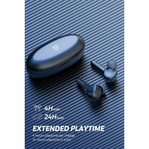  [아마존 핫딜]  [아마존핫딜]SoundPEATS Bluetooth Kopfhoerer In Ear True Wireless Kopfhoerer Touch Control Bluetooth 5.0 Headset mit Integriertem Mikrofon IPX5 TWS Mini Ohrhoerer 25 Std. Spielzeit