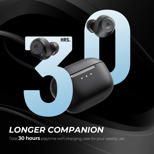  SoundPEATS T2 Hybrid Active Noise Cancelling Wireless Earbuds, ANC Earphones with Transparency Mode, Bluetooth 5.1 in-Ear Headphones, 30 Hours Playtime, USB-C Quick Charge, Stereo