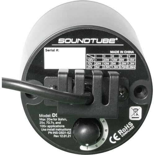  SoundTube Entertainment Cylindrical Designer Sleeve with Speaker (White)
