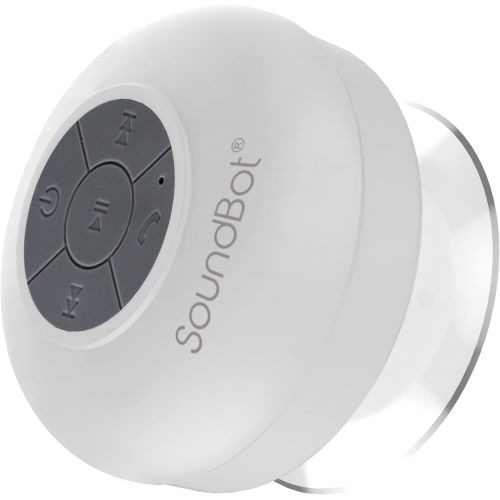  [아마존베스트]SoundBot SB510 HD Water Resistant Bluetooth 3.0 Shower Speaker, Handsfree Portable Speakerphone with Built-in Mic, 6hrs of Playtime, Control Buttons and Dedicated Suction Cup for S