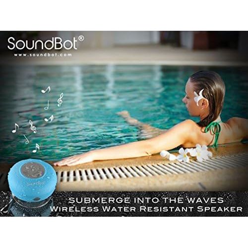  [아마존베스트]SoundBot SB510 HD Water Proof Bluetooth 3.0 Speaker, Mini Water Resistant Wireless Shower Speaker, Handsfree Portable Speakerphone with Built-in Mic