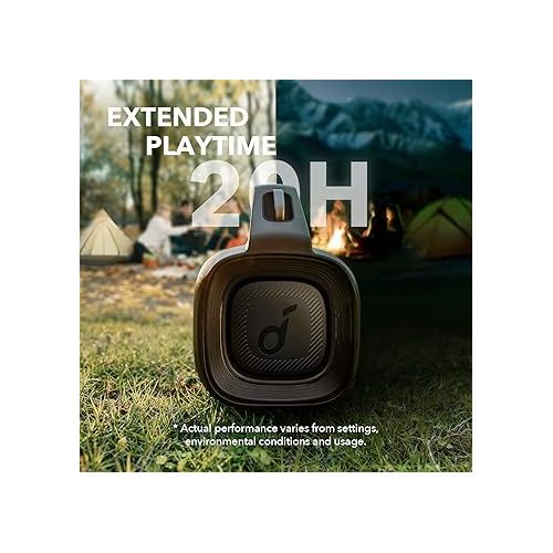  Soundcore Motion Boom Plus IP67 Portable Speaker, 80W Stereo Sound, Custom EQ & BassUp, Built-in Power Bank, Waterproof Bluetooth Speaker for Camping, Beach, and Backyard
