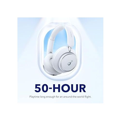  Soundcore by Anker Space Q45 Adaptive Active Noise Cancelling Headphones, Reduce Noise by Up to 98%, 50H Playtime, App Control, LDAC Hi-Res Wireless Audio, Comfortable Fit, Clear Calls, Bluetooth 5.3