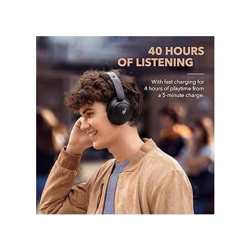  Soundcore by Anker Life Q30 Hybrid Active Noise Cancelling Headphones with Multiple Modes, Hi-Res Sound, Custom EQ via App, 40H Playtime, Comfortable Fit, Bluetooth, Multipoint Connection