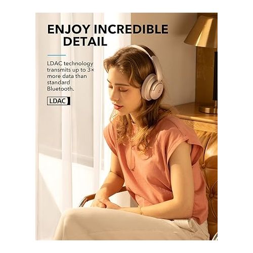  Soundcore Life Q35 Active Noise Cancelling Bluetooth Headphones with 40H Playtime and LDAC Hi-Res Audio - For Home, Work, Travel