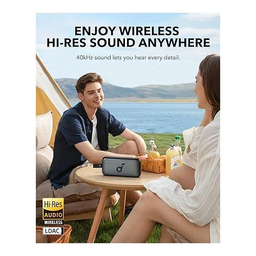  Soundcore Motion X600 Portable Bluetooth Speaker & Motion 300 Portable Speaker, Bluetooth Speaker with Wireless Hi-Res Sound, SmartTune Technology, 30W Stereo Sound, 30W Playback, and IPX7 Waterproof