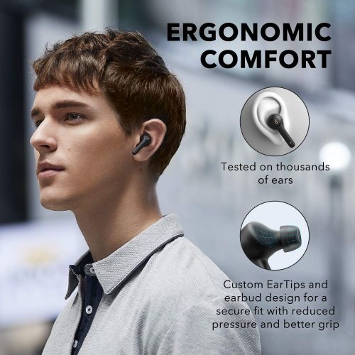  [아마존 핫딜] [아마존핫딜]Anker Soundcore Life P2 True Wireless Earbuds with 4 Mic, CVC 8.0 Noise Reduction, Graphene Drivers for Clear Sound, USB C, 40H Playtime, IPX7 Waterproof, Wireless Earphones for Wo