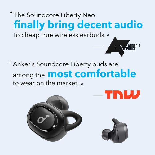  [아마존베스트]Anker Soundcore Liberty Neo Wireless Earbuds, Premium Sound with Pumping Bass, Secure Fit, Bluetooth 5.0 Headphones, Stereo Calls, Noise Canceling, Easy Pairing, Sweatproof for Spo