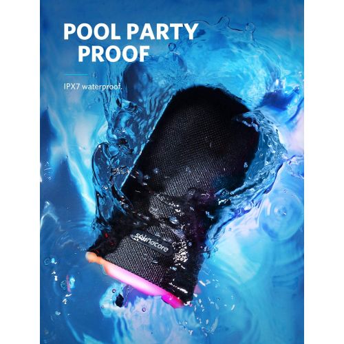  [아마존베스트]Portable Bluetooth Speaker, Soundcore Flare Wireless Speaker by Anker, Waterproof Party Speaker with 360° Sound, Enhanced Bass & Ambient LED Light, IP67 Waterproof and 12-Hour Batt