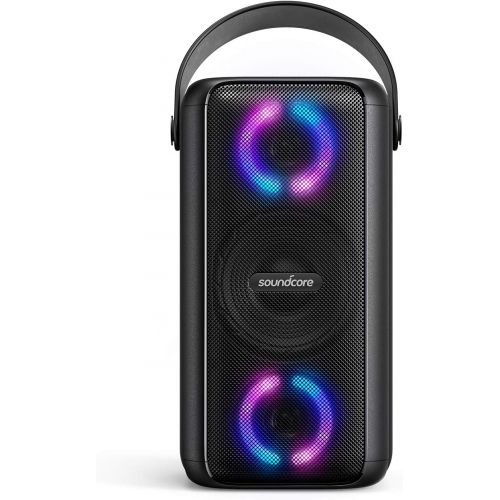  Soundcore Trance Bluetooth Speaker, Outdoor Bluetooth Speaker with 18 Hour Playtime, BassUp Technology, Huge 101dB Sound, LED Lights, Soundcore App, IPX7 Waterproof, Wireless Speak