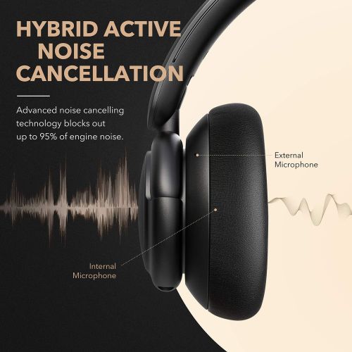  Soundcore by Anker Life Q30 Hybrid Active Noise Cancelling Headphones with Multiple Modes, Hi-Res Sound, Custom EQ via App, 40H Playtime, Comfortable Fit, Bluetooth Headphones, Mul