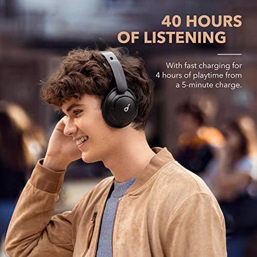  Soundcore by Anker Life Q30 Hybrid Active Noise Cancelling Headphones with Multiple Modes, Hi-Res Sound, Custom EQ via App, 40H Playtime, Comfortable Fit, Bluetooth Headphones, Mul