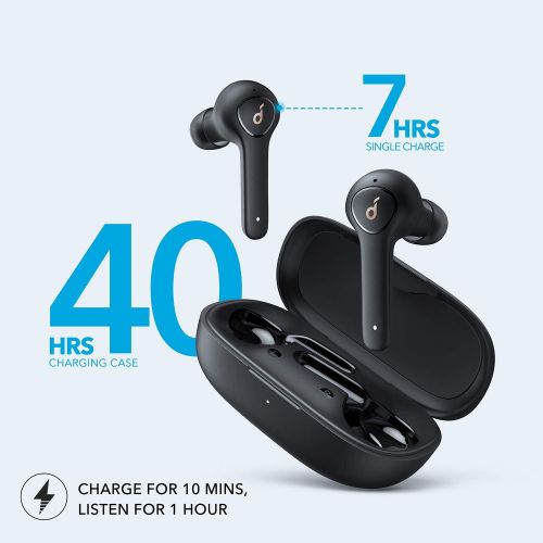  Anker Soundcore Life P2 True Wireless Earbuds with 4 Microphones, CVC 8.0 Noise Reduction, Graphene Driver, Clear Sound, USB C, 40H Playtime, IPX7 Waterproof, Wireless Earphones fo