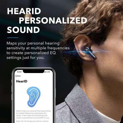  Anker Soundcore Liberty Air 2 Wireless Earbuds, Diamond-Inspired Drivers, Bluetooth Earphones, 4 Mics, Noise Reduction, 28H Playtime, HearID, Bluetooth 5, Wireless Charging, for Ca