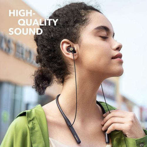  Anker Soundcore Life U2 Bluetooth Neckband Headphones with 24 H Playtime, 10 mm Drivers, Crystal-Clear Calls with CVC 8.0, USB-C Fast Charging, Foldable & Lightweight Build, IPX7 W