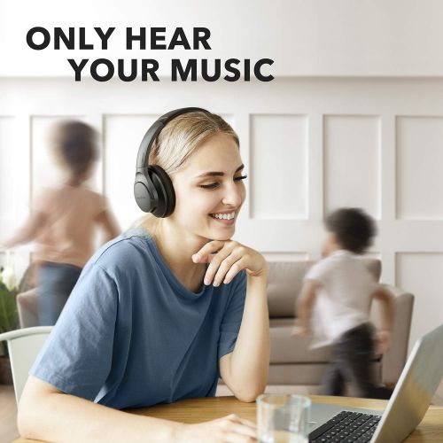  Anker Soundcore Life Q20 Hybrid Active Noise Cancelling Headphones, Wireless Over Ear Bluetooth Headphones, 40H Playtime, Hi-Res Audio, Deep Bass, Memory Foam Ear Cups, for Travel,