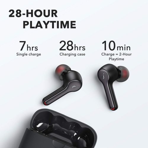  Anker Soundcore Liberty Air 2 Wireless Earbuds, Diamond-Inspired Drivers, Bluetooth Earphones, 4 Mics, Noise Reduction, 28H Playtime, HearID, Bluetooth 5, Wireless Charging, for Ca